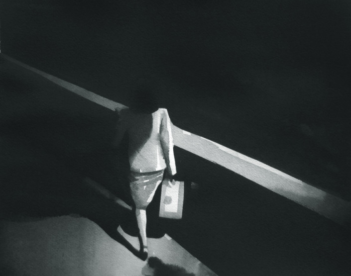 RADENKO MILAK | I see a dark stranger (1946), 2014 | watercolor