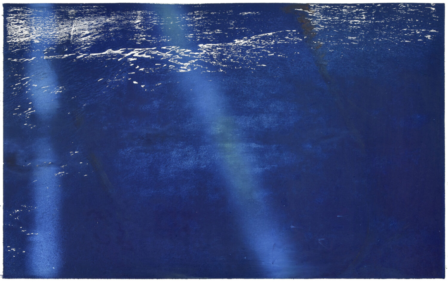 Genaro Strobel, Falling, 2022, wood engraving (poplar), 64 x 105,1 cm
